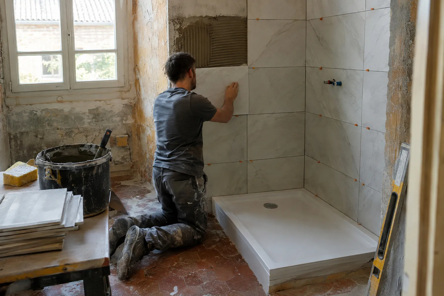 Salle de bain refaite dans une maison de Saint-Amand-Montrond